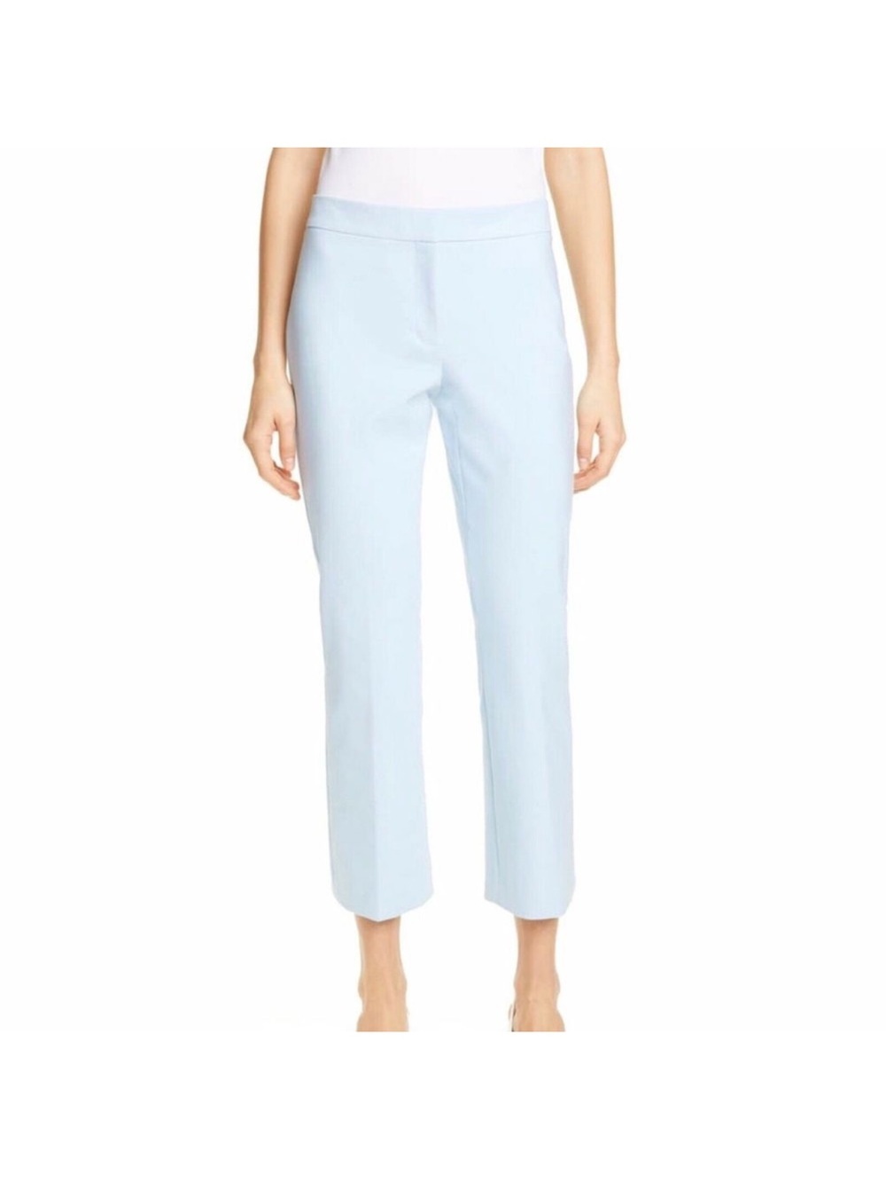 Lewitt Blue Slim Ankle Pant Stretch Mid Rise